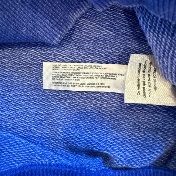 We The Free (Free People) Cropped V-Neck Hoodie - Blue - Size Extra Small - Picture 8 of 12